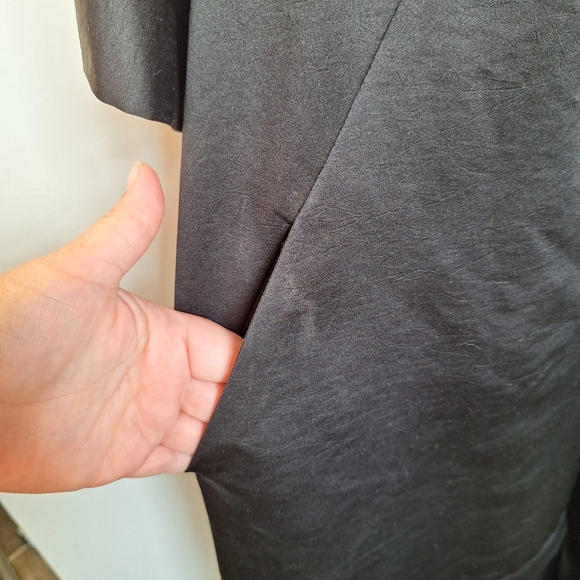 Simply Vera Vera Wang Black Satin Jacket Coat Women's Size XL - Picture 12 of 14